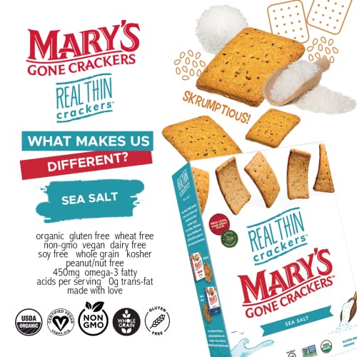 Mary's Gone Crackers Real Thin Crackers, Made with Real Organic Whole