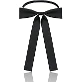 Luckyvestir Mens Bow Tie, Western Ties for Men, Black Bowtie for Women, String Colonel Ribbon Tie for Party Prom Wedding