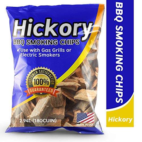 Smoking Wood Chips Hickory Flavored, 2Lbs Wood Chips for Smokers & Grills, Bake, Roast, Braise and BBQ | USA Made - Thumbnail 5