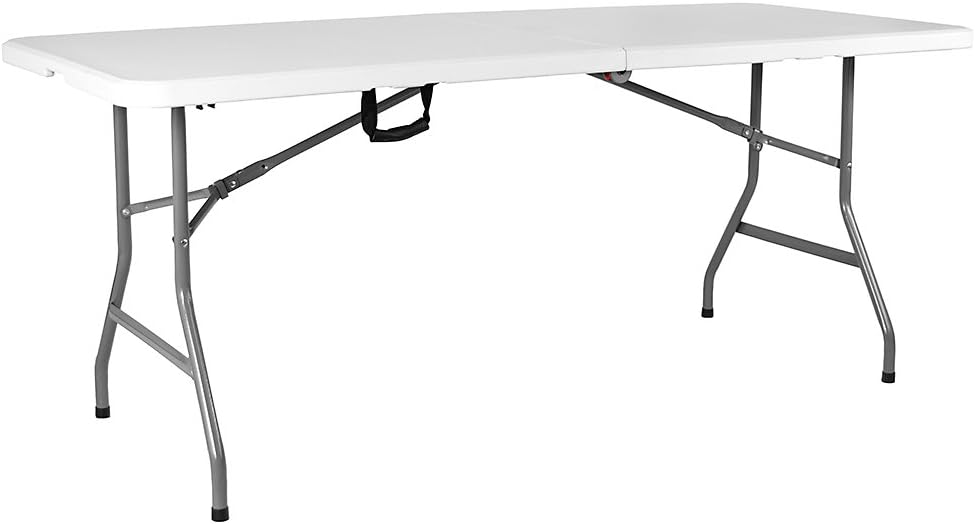 Home Vida Heavy Duty Trestle Picnic Folding Table Silver, 5 feet, 5ft