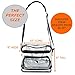 HEAVY DUTY Clear Lunch Bag with Cold Pack Compartment. KEEP YOUR FOOD COOL LONGER! Adjustable Shoulder Strap, Front Zipper Pocket & The Perfect Size- 9