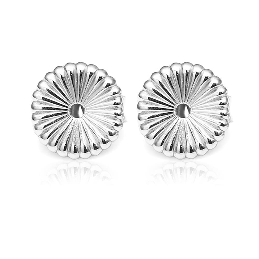 1 Pair Earring Backs Locking Sterling Silver Chrysanthemum Ear Plug Earring Accessories Butterfly Earring Backs Ear Piercing Kit Earring Butterfly Backs，Flat Back Earrings
