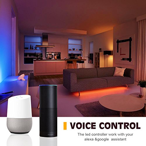 MagicLight WiFi RGB LED Controller for Light Strips, Android iOS Free App, Comes with 24 Keys Remote, Compatible with Alexa, Google Home, Widget, IFTTT and Siri Shortcut