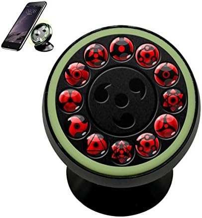 Sharingan Eternal Shalingan Sasuke's Rinnegan Universal Magnetic Phone Holder, 360 Rotation Magnetic Car Mount Holder, With Luminous Function