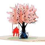 CUTEPOPUP Anniversary Pop Up Cards with Cherry Blossom for Wife, Husband, Loved One- The Perfect Handmade Gifts on Valentine, Birthday or Any Love Anniversaries