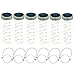 SmilingTown Mason Jar Lid Solar String Lights, Warm White 6 Pack 20 LED Waterproof Hanging Fairy Starry Lighting for Regular Mouth Jars Patio Wedding Lantern Table Decor (Warm White)