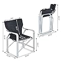 Folding Camping Chair Picnic Fishing Padded Seat Aluminum Oxford Deck Beach