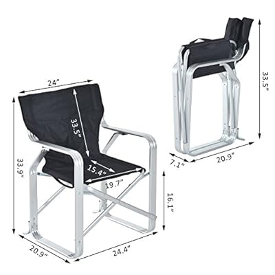 Folding Camping Chair Picnic Fishing Padded Seat Aluminum Oxford Deck Beach