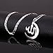 U7 Cresent Moon Pendant with Rhinestone Islamic Muslim Jewelry Women Platinum Plated Chain Allah Necklace