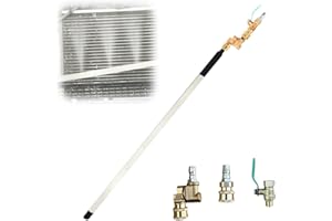 hoehew Radiator Cleaning Wand with Air Pipe Quick Connector, 4500 PSI 24'' High Pressure Radiator Cleaning Tool, Quick Water Tank Cleaner for Household Cars Trucks SUV RV (with Switch)