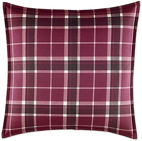 Laura Ashley® Ella Square Throw Pillow in Cranberry | Rich Tartan Plaid That Gives off a Signature British Flair