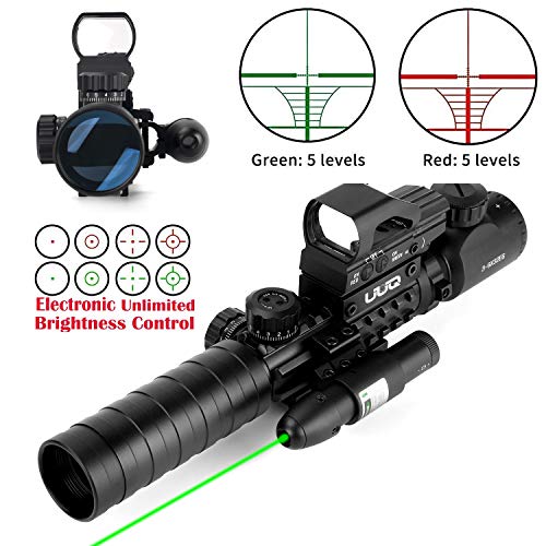 UUQ 39x40mm Tactical Illuminated Rifle Scope Range Finder
