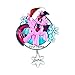 Polar X Officially Licensed My Little Pony Twilight Sparkle in Glittered Santa Hat with Winter Scarf and Snowflakes Custom Christmas Ornament with Your Custom Name and Year (Optional)