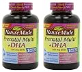 Nature Made Prenatal Multi + Dha, 200mg 150 Softgels (Two Bottles each of 150 Softgels)