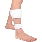 Orthomen AFO Drop Foot Brace - Patented Dual-Strap Half Sole Design Medical Ankle Support for Stroke, MS, Foot Drop &amp; Nerve Damage. Fits INSIDE Shoes, M-Right