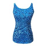 MapleClan Party Club Wear Glitter Sequined Women's Vest Tank Top
