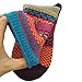 Fly-love Women's 3 Pairs Vintage Thick Cotton Crew Socks Colorful Warm Casual Winter Mid-calf Sock (colorful 1);One Size