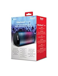 iSound iglowsound Torre resistente al agua Glowing altavoz con Big sonido estéreo (Negro)
