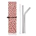 Stainless Steel Reusable Metal Straws -Portable Food Grade 4 Pack 8.5 inch