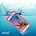 vcloo Galaxy S6 Edge Plus Waterproof Case, IP68 Galaxy S6 Edge Plus Waterproof Case, Dust Proof, Snow Proof, Shock Proof Case, Heavy Duty Protective Underwater Case for Galaxy S6 Edge Plus Pink