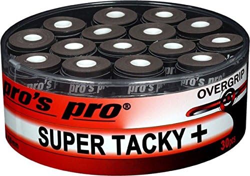 PRO 'S Pro Super Tacky Plus Grip Tape, Black, Various Sizes Box of 5, 10, 15 & 30 Pads End Tape – Very Good Grip Overgrip for Tennis, Squash, Table Football (Football), Badminton, Table Tennis Racket Paddle Ball, Billiards, Golf, Speedminton etc., Tren