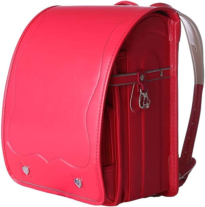 MIMI KING Japanese Schoolbag Primary School Students Backpack PU Leather Waterproof Automatic Locking Large Capacity for Boys and Girls