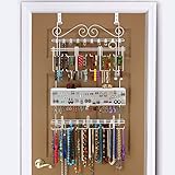 Longstem Organizers Over-Door/Wall Jewelry Organizer, Rated Best Unique Patented Product, White