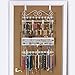Longstem Organizers Over-Door or Wall Hanging Jewelry Organizer Storage Rack #5100 in White, Patented Product