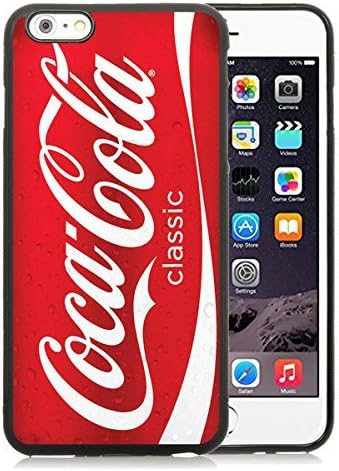 iPhone 6 Plus Case,Red Soda Style Coca Cola Black Case for iPhone 6S Plus 5.5 Inches,TPU Cover