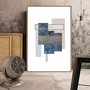 SIGNFORD Framed Canvas Home Artwork Decoration Abstract Geometry...