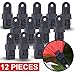 Wellmax Heavy Duty Tarp Clips 12 Pieces, Multi-Purpose Awning Clamps Set with Strong Lock Grip for Holding Up Tarp, Canopy, Sun Shade, and Pool Cover