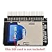 QNINE SD Card to 2.5 Inch IDE Adapter, SDHC SDXC MMC Memory Card Converter to Laptop HDD 44 Pin Male PATA Port