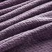 Kingole Flannel Fleece Luxury Throw Blanket, Lavender Purple Twin Size Jacquard Weave Pattern Cozy Couch/Bed Super Soft and Warm Plush Microfiber 350GSM (66