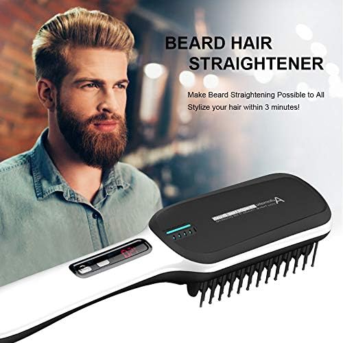 Beard Straightener,Beard Straightener Comb,Hair Straightening Brush for Men and Women(2019) Electrical Heated Irons,Auto Temperature Lock,Anti Scald Auto,For Home and Travel