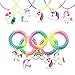 Tanlling Unicorn Party Favors Set - Unicorn Rings Necklace Keychain Bracelets Wristbands for Kids Gifts Unicorn Theme Birthday Party Supplies(40 Pack)
