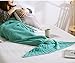 heartybay Crochet Mermaid Tail Blanket for Adult, Super Soft All Seasons Sleeping Mermaid Blanket (71