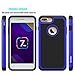 OEAGO iPhone 8 Plus Case, iPhone 7 Plus Case [Drop Protection] [Shock Proof] Hybrid Dual Layer Rubber Plastic Impact Defender Rugged Hard Case Cover Shell for Apple iPhone 8 Plus / 7 Plus - Blue