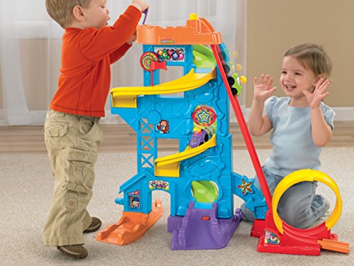 51ldtUkBbML - Fisher-Price Little People Loops 'n Swoops Amusement Park [Amazon Exclusive]
