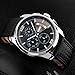 CakCity Men's Military Watches Business Waterproof and Stopwatch,Sport Watch with Black Leather Large Dial