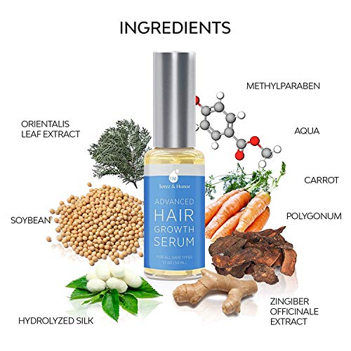 Hair Growth Serum for Thicker Longer Fuller Healthier Hair, Help hair follicle growth,Prevent Hair Loss & Thinning, With Natural Vitamin Rich Treatment, All Hair Types