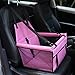 Petbobi Small Dog car seat, Grey Dog Car Booster Seat for Small Medium Dogs 5 - 15 lbs, Sturdy PVC Pole Frame, Breathable Mesh, Foldable Front Seat Safety Dog Car Seat