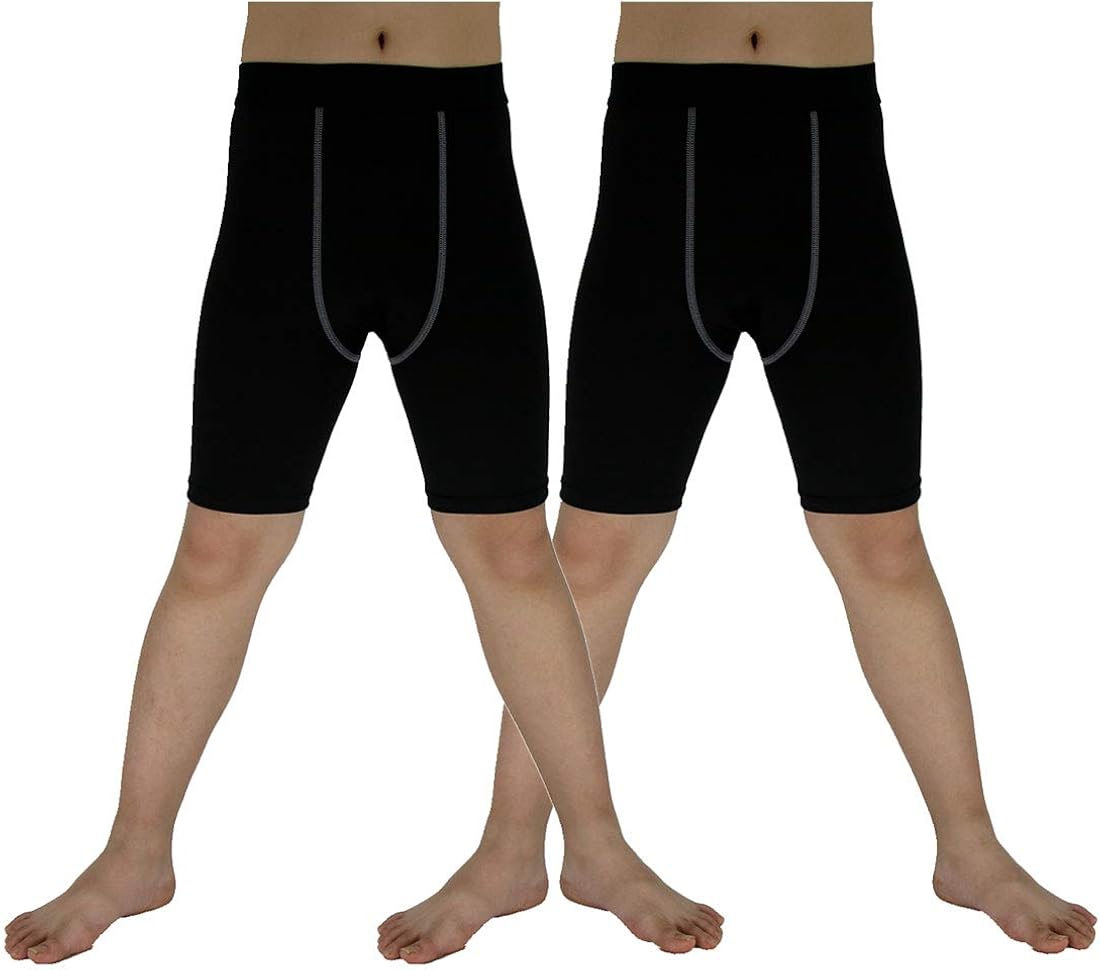 Sanke Youth Boys Soccer Running Shorts Sports Athletic Compression Short Leggings/Tights for Girls: Clothing