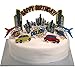 Ginger Ray Pop Art Superhero Party Birthday Cake Toppers, Mixed