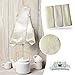 Brooklyn Bamboo | Kitchen Dish Hand Towels | Extremely Soft, Absorbent | Superior to Cotton | 3 Piece Set | 26 x 18 Inches | Yellow & White