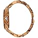 MEKU Mens Handmade Wooden Wrist Watch Quartz Natural Zebrawood Date Calendar Display Gifts