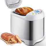 Bread Machine - Stainless Steel 2LB 550W Electric Programmable Breadmaker