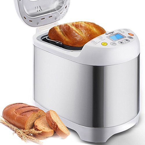 Bread Machine - Stainless Steel 2LB 550W Electric Programmable Breadmaker