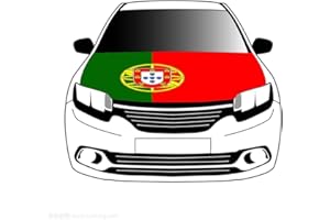 Portugal Flag Hood Cover - Country National Car Hood Cover Flag,Super Elastic Washable Uv Resistance Engine Cover Outdoor Tra