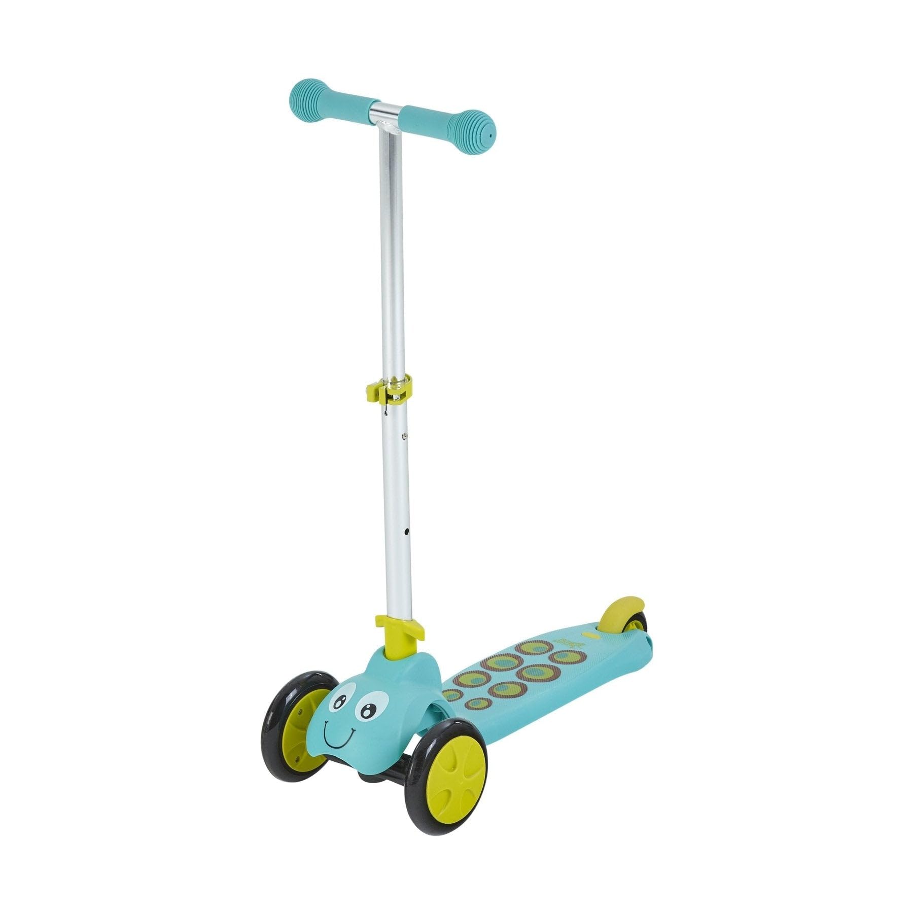 Scootiebug Splodge, Ride-on With Three Non-scratch Wheels, Non-slip Deck And Fold Down Handlebar, Unique Design, Tilt Steering, Funky Bug Faces, Easy Transport And Storage - Ages 2 Years+