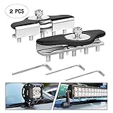 Nilight 90025B Led Light Bar Mounting Brackets 2pcs